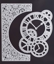 9 Small Cog Gears set w/Clock, Large Cog Clock, and 1 detailed Border Dies