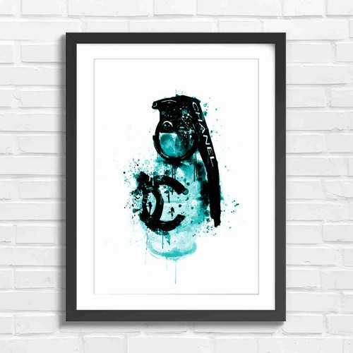 Chanel grenade graffiti art - chanel,