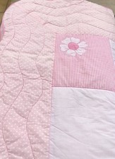 Pink And White Scallop Edged Throw Made By Coloroll