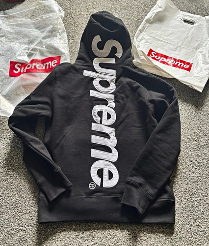 Supreme black logo - supreme, hooded