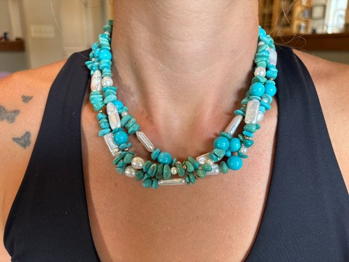 Chunky strand turquoise - 3-strand,