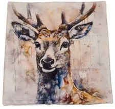 2x DEER STAG Watercolour