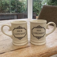 Her Ladyship & His Lordship Tea Coffee Pair of Mugs 