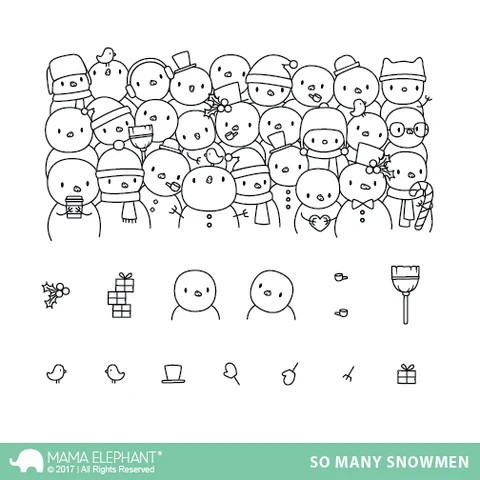 Mama elephant many snowmen - so,