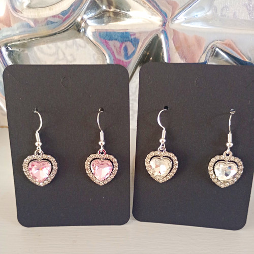 Sparkly diamante heart - diamante,