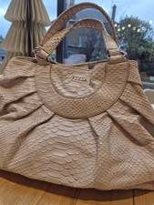 Chalk white Furla Snakeskin