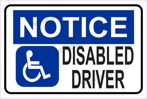 Disabled driver stickers - driver,