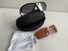 Oakley Radar Lock Sunglasses Grey Shield Visor Sport OO 9183-07 131