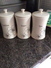 Tea Coffee Sugar Canisters Set