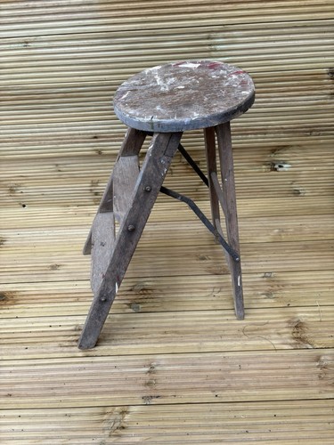 Antique atlas step stool - antique,