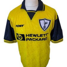 Vintage Tottenham Hotspur Shirt Medium Yellow 95-97 Spurs Jersey Mint Con