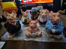 Wade Natwest Pigs Full Set with Natwest Original Stoppers Money Box Piggy Bank