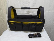 Stanley Tool Bag Black Tote Multiple Pocket Storage with a  shoulder strap