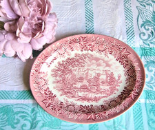 VINTAGE OVAL PINK & WHITE