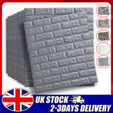 60pc 3D Tile Brick Wall Sticker Self-adhesive Waterproof Ceiling Panel Wallpaper