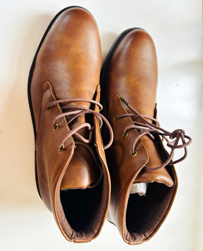 Men brown leather chukka - brown,