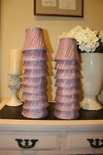 1 x LAURA ASHLEY Faux Silk Mauve,Lilac Pleated 5" Candle Shade,Lightshade,Lamp