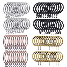60 Metal Curtain Rings with