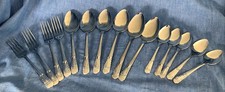 6 Dessert Spoons, 4 Forks . 5 Teaspoons Stainless Chromium Plate Sheffield