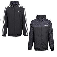 Adidas Originals ZX Reversible Jacket Medium Black Grey Full Zip Hooded Men's