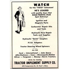 Tractor Implement Supply Co. Ignition and Magneto Parts St. Paul 1953 Ad SAI2-H8