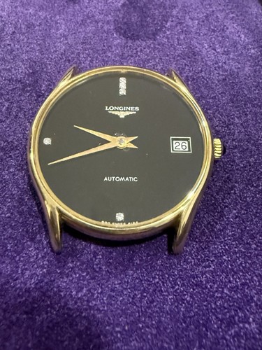 18k yellow gold longines black - 18k,