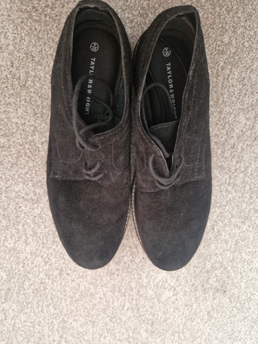 Gents black suede dress shoes - suede,