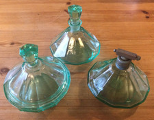 Green glass art deco dressing
