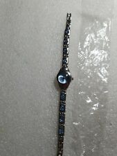 Le Chat Ladies Quartz Watch. Silver Bracelet With Blue Stones, Blue Dial. New.