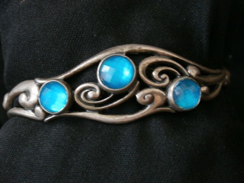 Vintage sterling silver blue - vintage,