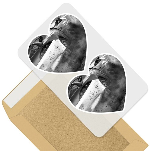 Heart stickers bw - heart,