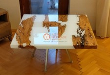 White Epoxy Table, Resin