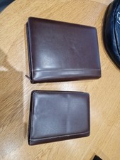 Pair of Filofax Cuban Zip Organiser, A5 and Personal, Italian Leather, Brown
