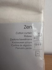 B&Q Zen Cotton Curtain in Ecru color, 100% Cotton 167 cm wide x 183 cm long