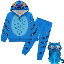 2025 Kid K-pop Tiger Print Hoodie Costume: Boy & Girl Hooded Zipper Jacket Coat