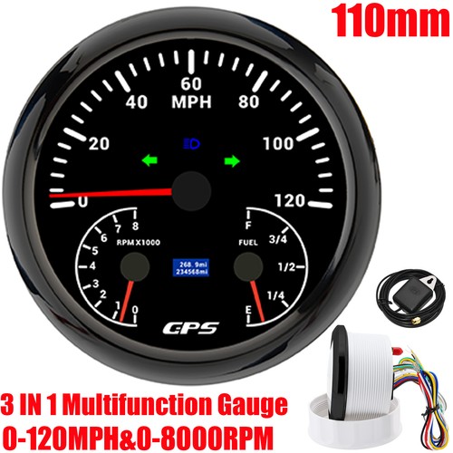 110mm black gps speedometer - 110mm,