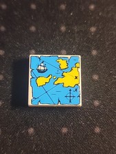 Lego White 2 x 2 Printed Tile