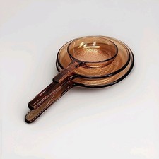 Set of 3 Corning Vision Amber