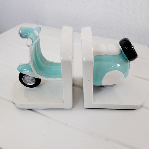 Scooter themed bookends moped - themed,