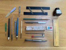Vintage drawing equipment and various accessories