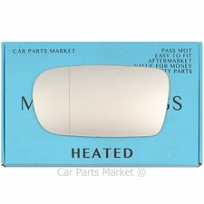 Left side Wide Angle Wing mirror glass for Mazda 323F 1994-98 heated (elec.adj)