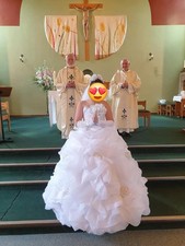 Holy communion dress Corset Skirt shoes veil bag hoop & Spare hair piece Gloves