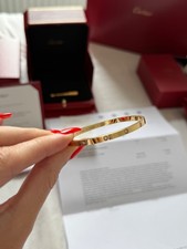 Genuine Cartier Love Bracelet 10 Diamond bracelet, yellow gold 2024 purchased 