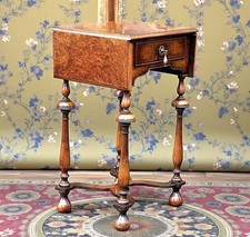 A Small Burr Walnut Drop Leaf