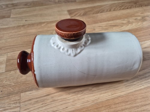 Vintage stoneware bed warmer - stoneware,