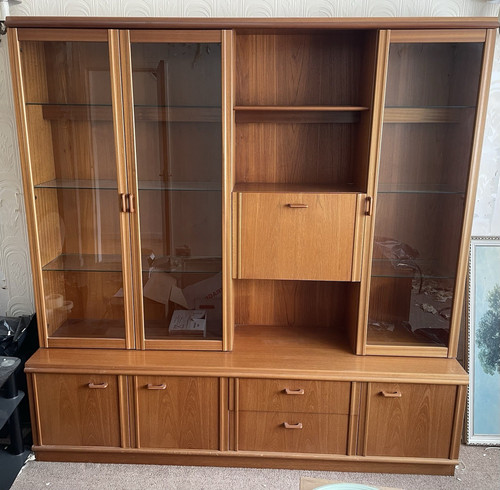 Plan 1970s teak - plan, display