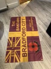 Bradford City Flag 5ft by 3ft - Bradford City Football Flag Brand New Bcfc Flag