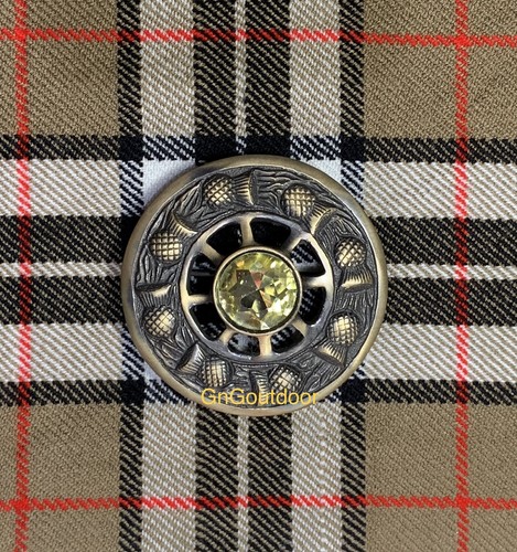 Kilt fly plaid brooch - kilt,
