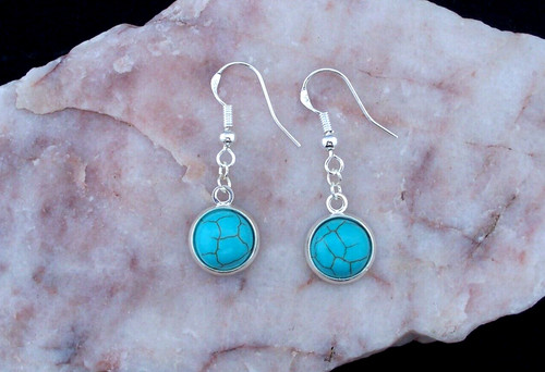 Turquoise cabochon 925 - 10, mm