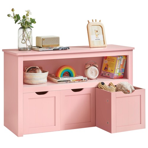 Toy storage unit with - unit, wheels
